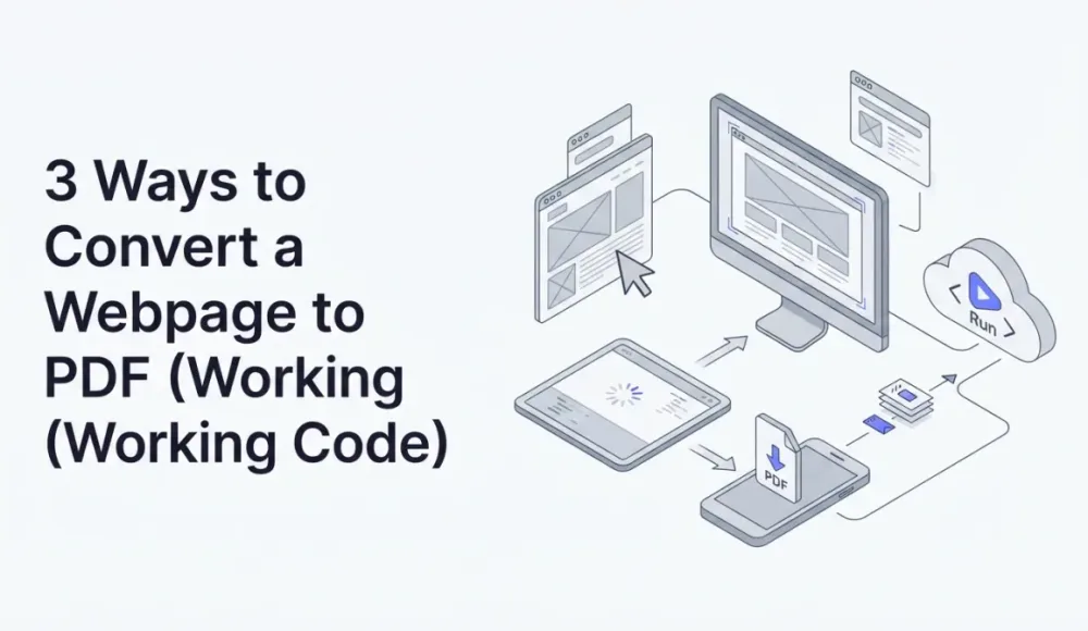 3 Ways to Convert a Webpage to PDF (Working Code)