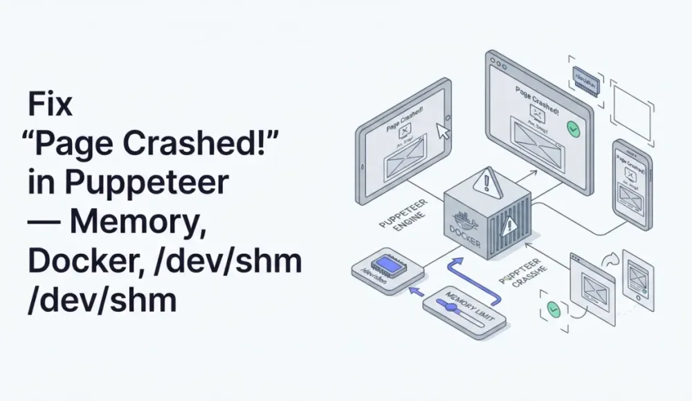 Fix "Page Crashed!" in Puppeteer — Memory, Docker, /dev/shm