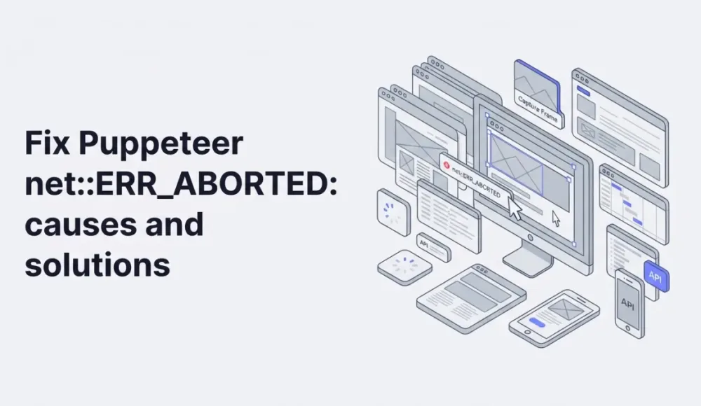 Fix Puppeteer net::ERR_ABORTED: causes and solutions
