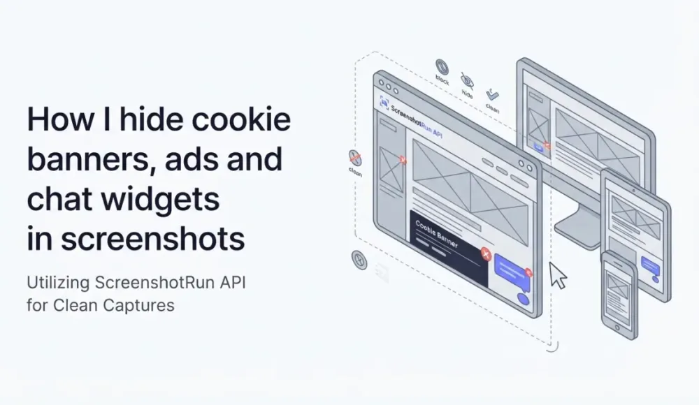 How I hide cookie banners, ads and chat widgets in screenshots