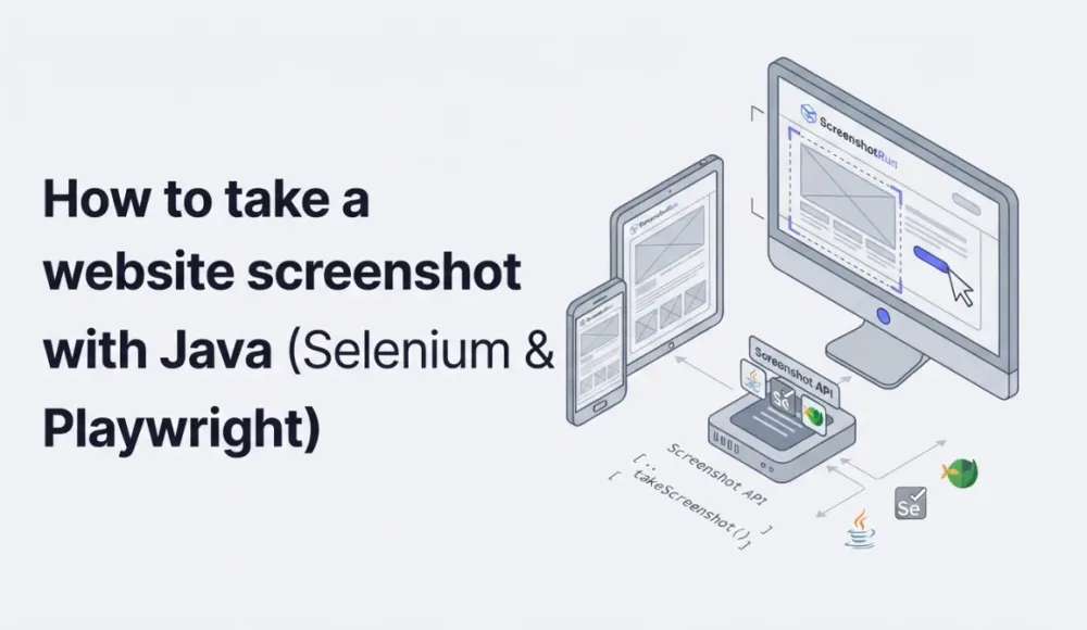 How to take a website screenshot with Java (Selenium & Playwright)