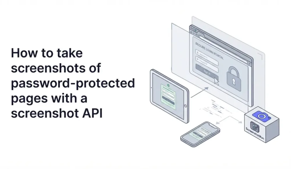 How to take screenshots of password-protected pages with a screenshot API