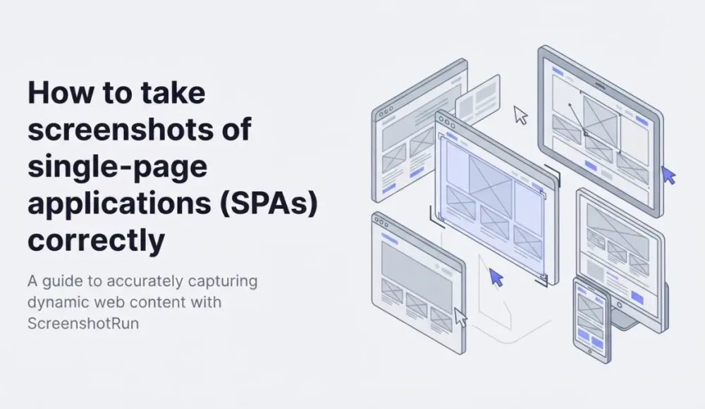 How to take screenshots of single-page applications (SPAs) correctly