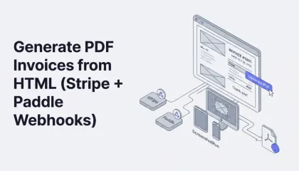 Generate PDF Invoices from HTML (Stripe + Paddle Webhooks)