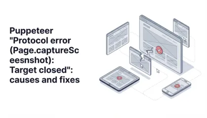 Puppeteer "Protocol error (Page.captureScreenshot): Target closed": causes and fixes